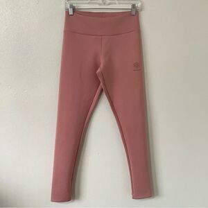 Reebok Classic Sandy Rose Athletic Athleisure Dynamic Leggings with Logo Small